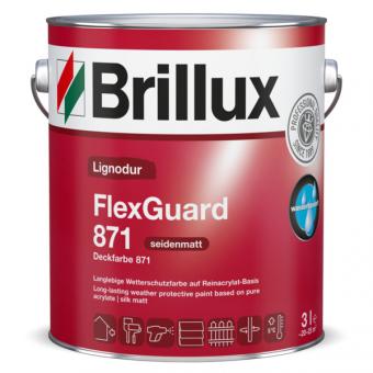 Brillux Deckfarbe Lignodur Flexguard 871 3,0 Lt RAL 9010 reinweiß 3,0 Lt | RAL 9010 reinweiß